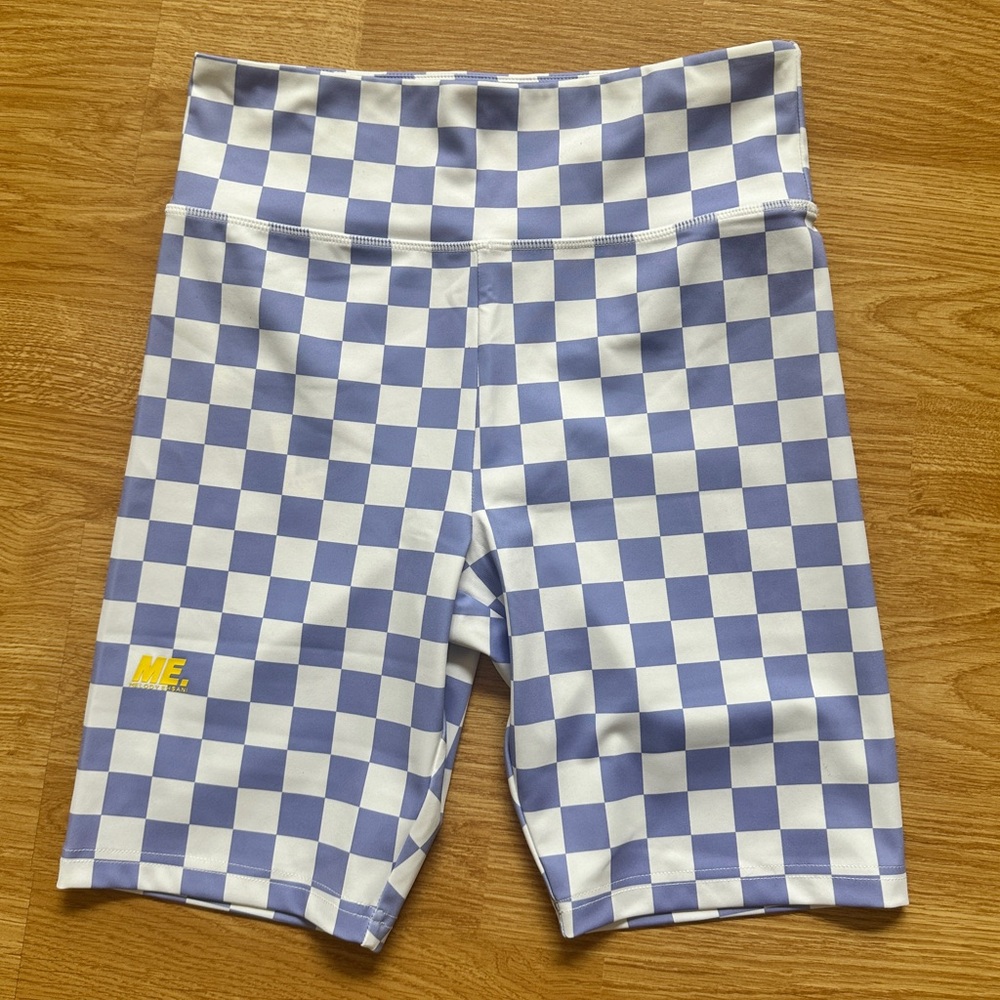 NWT Melody Ehsani Footlocker checkered bike shorts